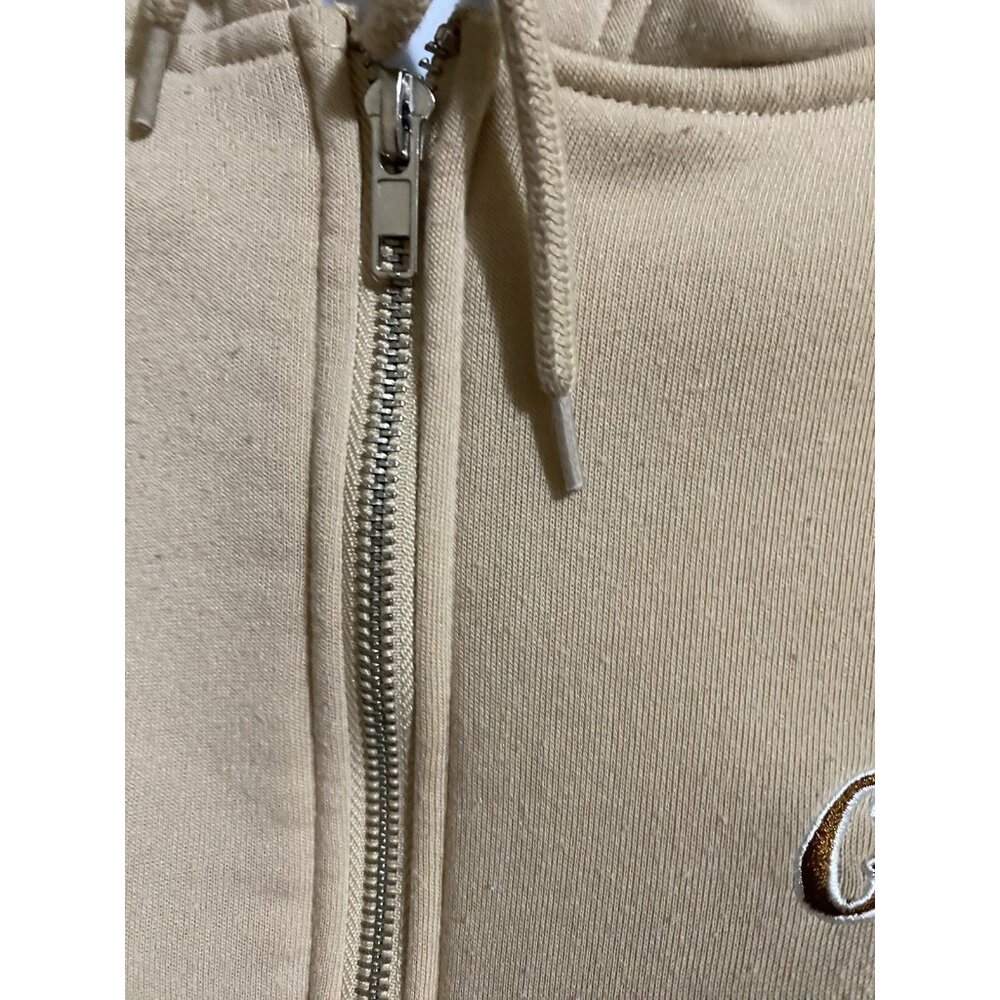 Cowboy Hoodie Full Zip Unisex Western Living The Rodeo Life Beige M/L - Picture 8 of 10
